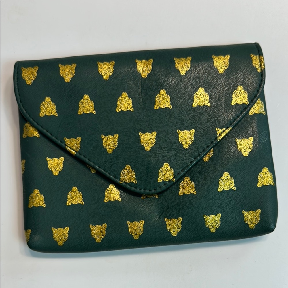 Mossimo Supply Co. Green and Gold Butterfly Clutch - Picture 3 of 9